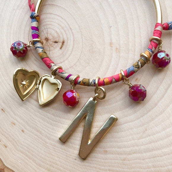 NWT Anthropologie Charm Monogram Keychain N - Picture 5 of 9